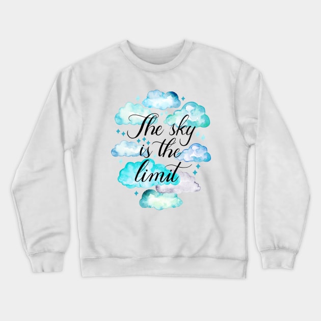The Sky Is The Limit (Blue Version) Crewneck Sweatshirt by tangerinetane
